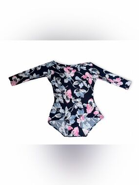 Prima Bella Floral One-Shoulder Dance Bodysuit | Ballroom Latin Leotard | XS